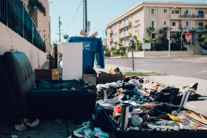 Fly tipped waste