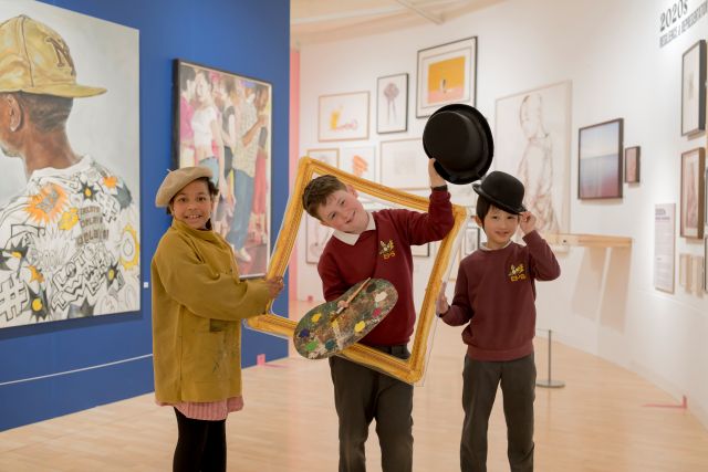 Primary school pupils have hit the detective trail at Rugby Art Gallery and Museum during the UNVEILED exhibition, celebrating the 80th anniversary of the Rugby Collection.