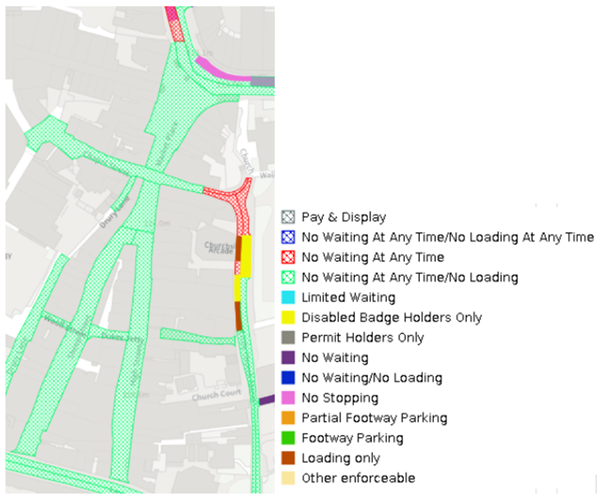 location plan of proposed TRO